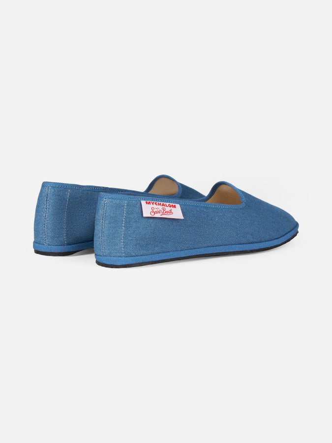 Mc2 Saint Barth Mocassini pantofola da donna in denim | MY CHALOM SPECIAL EDITION Saldi