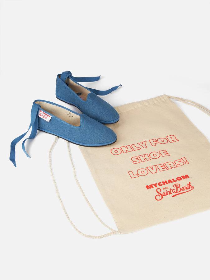 Mc2 Saint Barth Mocassini pantofola da donna in denim | MY CHALOM SPECIAL EDITION Saldi