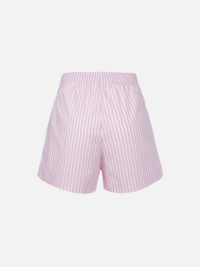 Mc2 Saint Barth Pantaloncini da donna pull up in cotone rigato Meave Vendite Flash