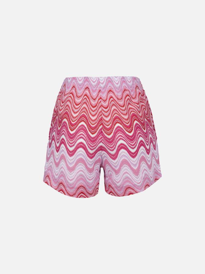 Mc2 Saint Barth Pantaloncini da donna pull up in tessuto maglia Rachel Meave Nuova