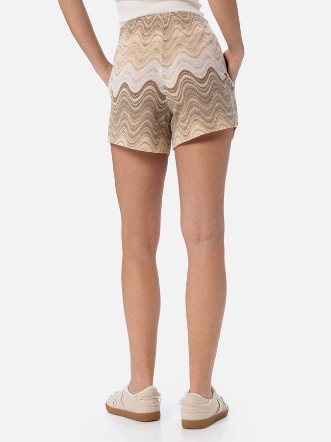 Mc2 Saint Barth Pantaloncini da donna pull up in tessuto maglia Rachel Meave Vendita