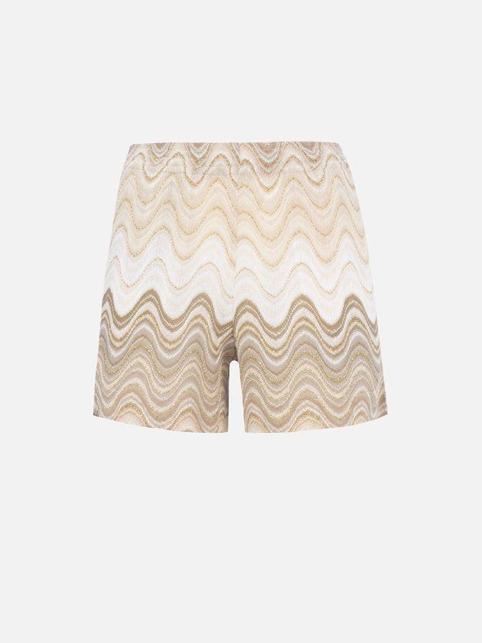Mc2 Saint Barth Pantaloncini da donna pull up in tessuto maglia Rachel Meave Vendita