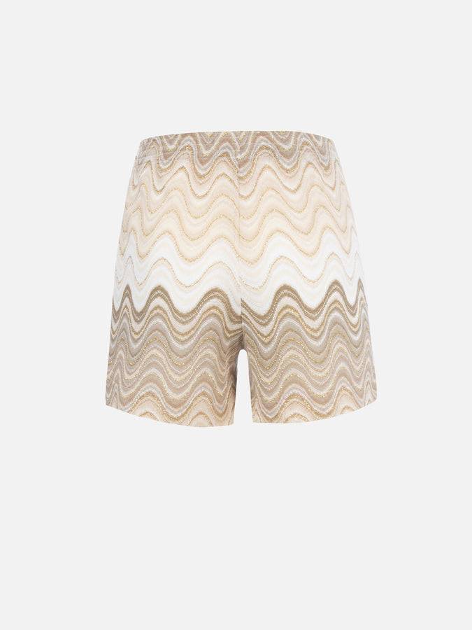 Mc2 Saint Barth Pantaloncini da donna pull up in tessuto maglia Rachel Meave Vendita