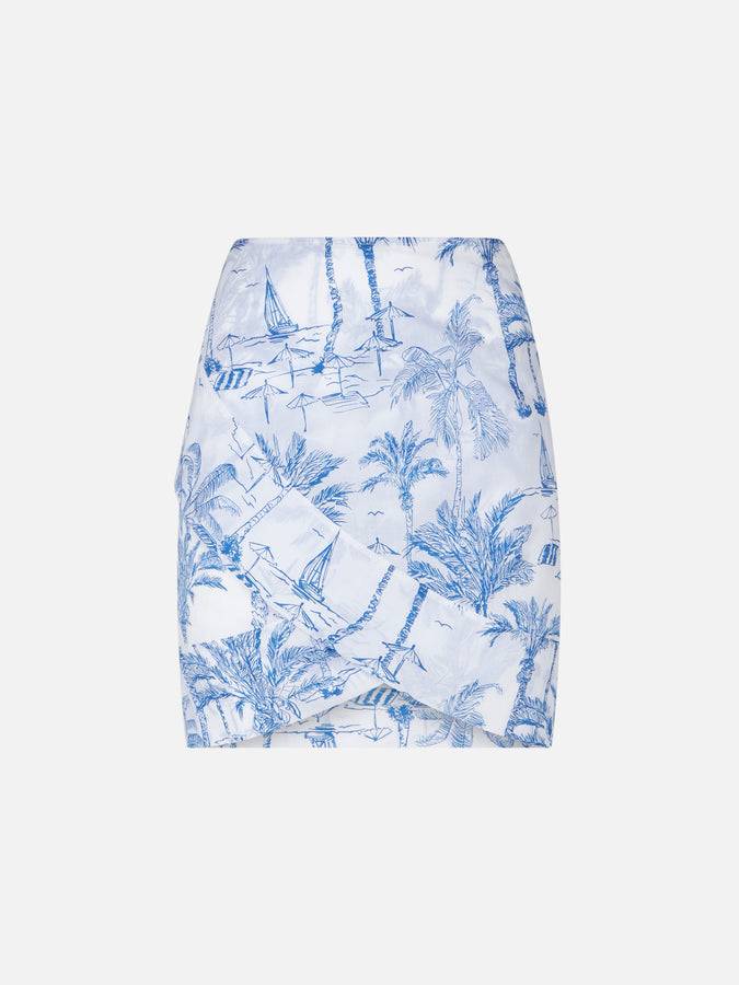 Mc2 Saint Barth Minigonna da donna in cotone con stampa toile de jouy Fino Al -60%
