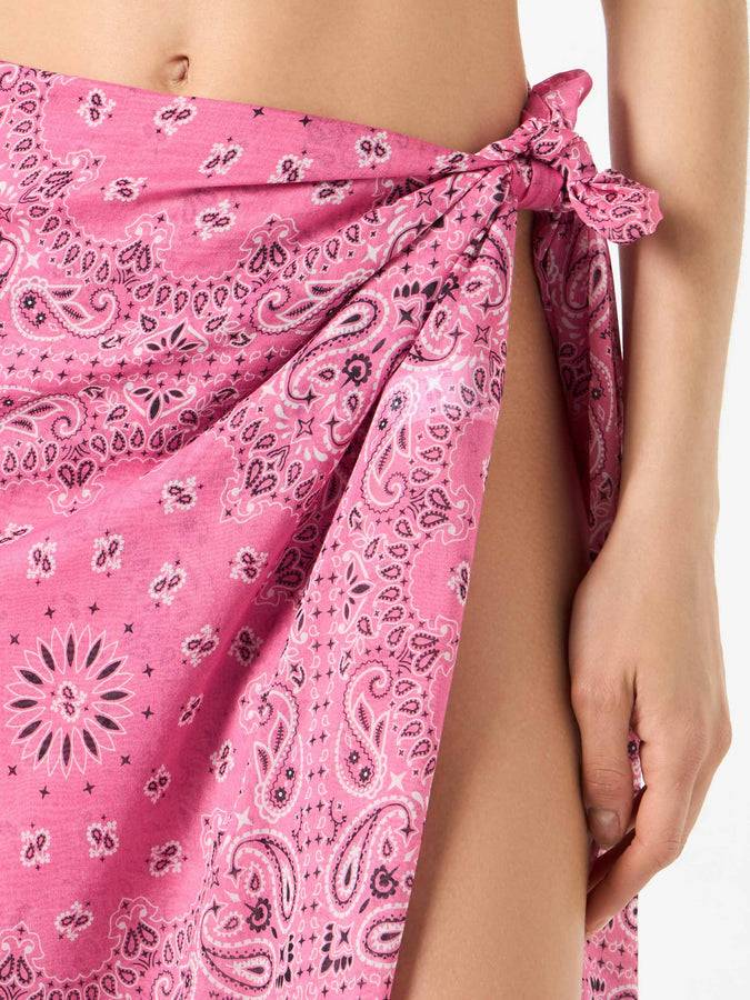 Mc2 Saint Barth Pareo in cotone con stampa bandana Offerta
