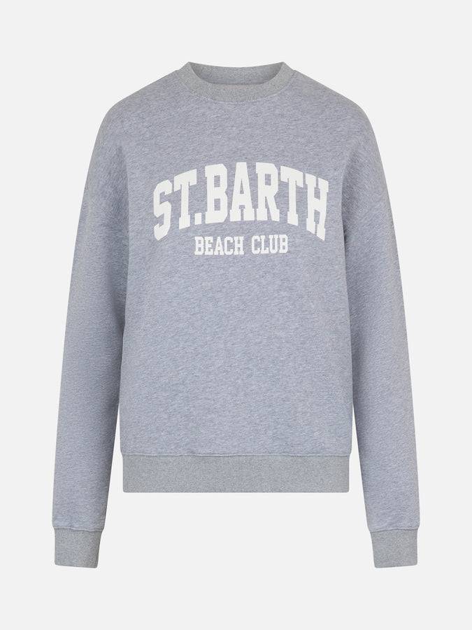 Mc2 Saint Barth Felpa da donna Stardust in cotone grigio Promozione