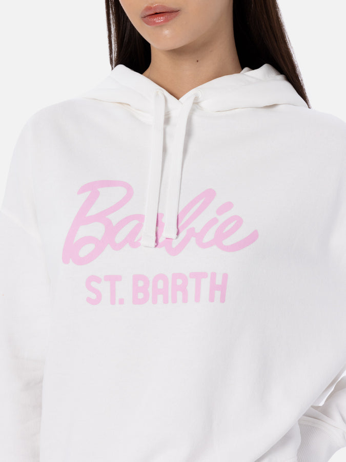Mc2 Saint Barth Woman cotton hoodie Mindy with Barbie logo | BARBIE SPECIAL EDITION Qualità Garantita