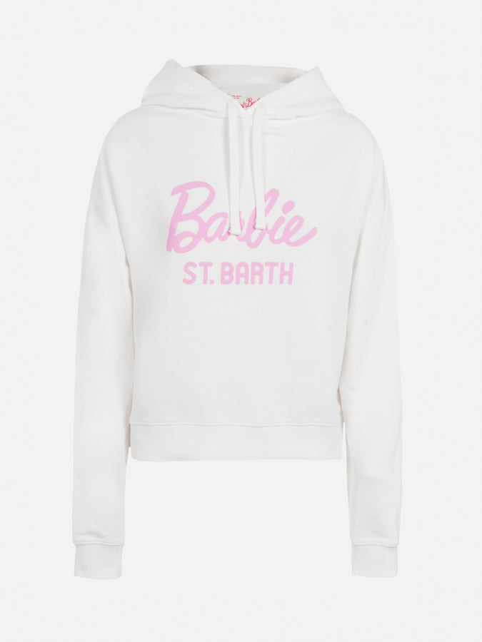 Mc2 Saint Barth Woman cotton hoodie Mindy with Barbie logo | BARBIE SPECIAL EDITION Qualità Garantita