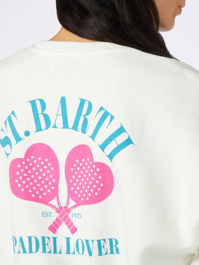 Mc2 Saint Barth Felpa da donna in felpa con stampa amante del padel St. Barth Consegna Veloce