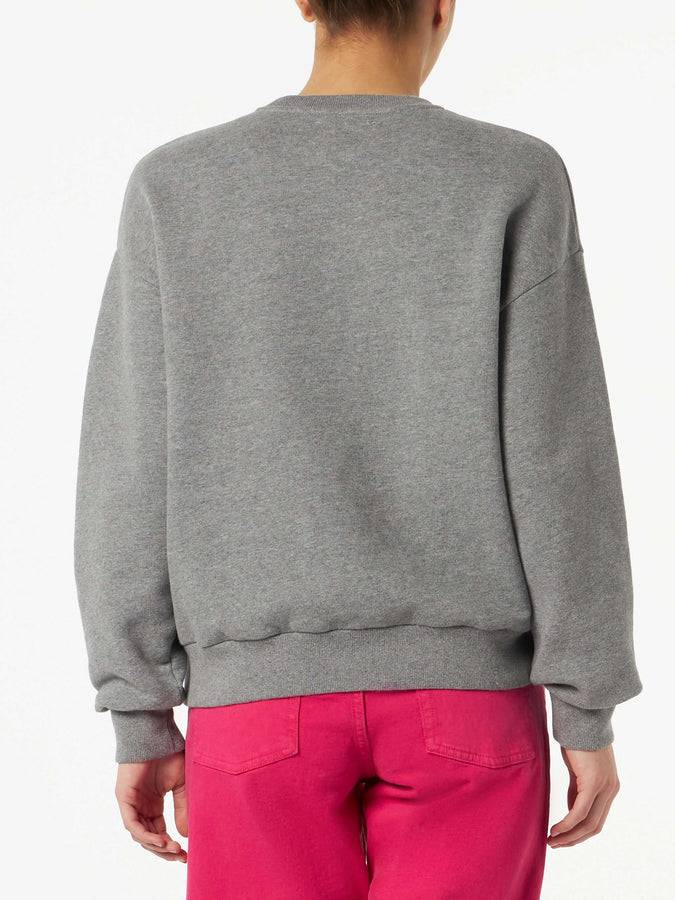 Mc2 Saint Barth Felpa da donna in felpa con logo in spugna rosa Fino Al -60%