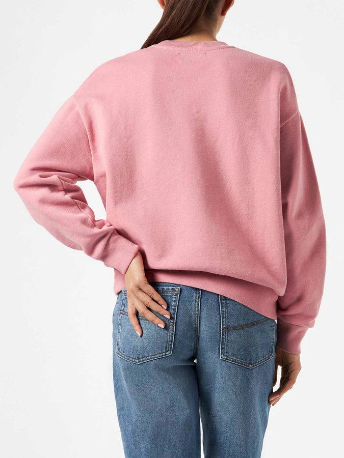 Mc2 Saint Barth Felpa da donna rosa in felpa con logo in spugna Shopping Online