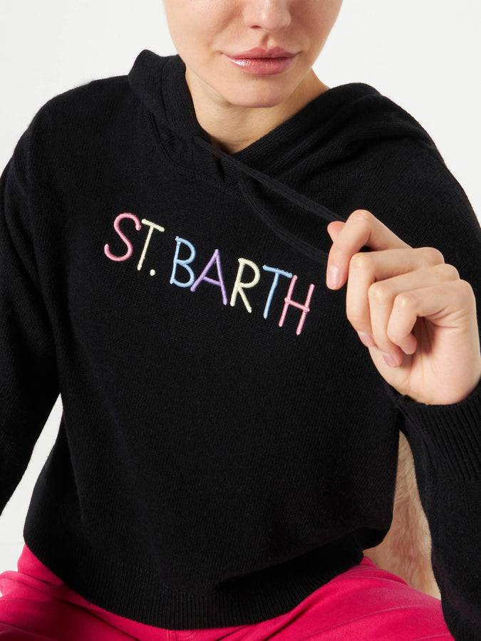 Mc2 Saint Barth Felpa corta in maglia con ricamo St. Barth Vendita Calda