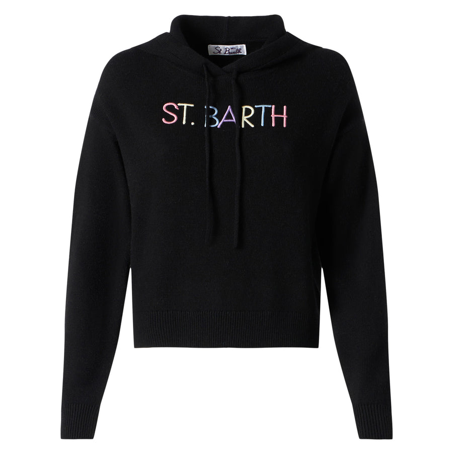 Mc2 Saint Barth Felpa corta in maglia con ricamo St. Barth Vendita Calda