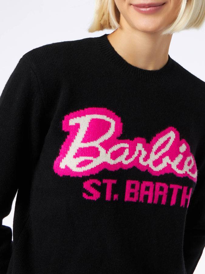 Mc2 Saint Barth Maglia da donna girocollo nera con stampa Barbie | EDIZIONE SPECIALE BARBIE I Più Venduti