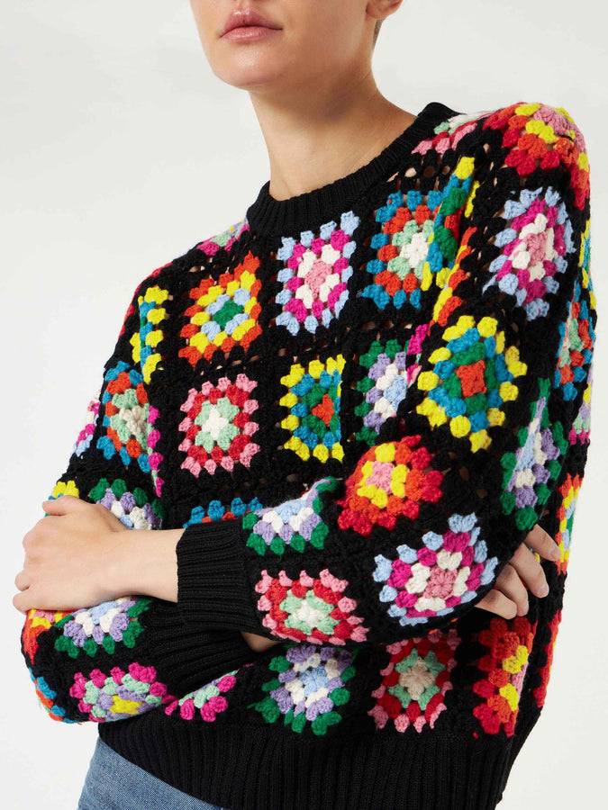 Mc2 Saint Barth Maglia da donna multicolore all'uncinetto Vendite Flash