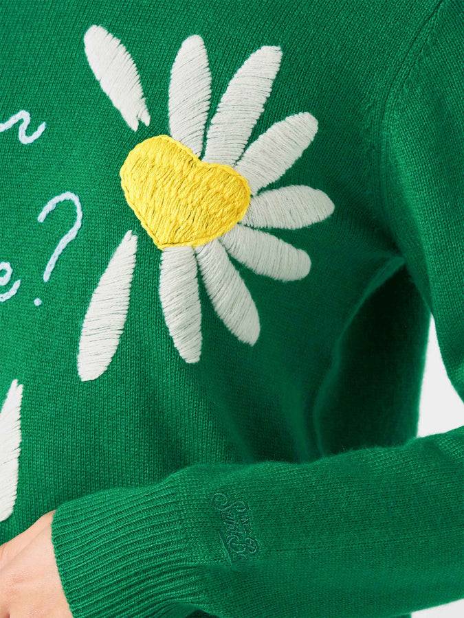 Mc2 Saint Barth Maglia da donna garzata con stampa margherite 2025