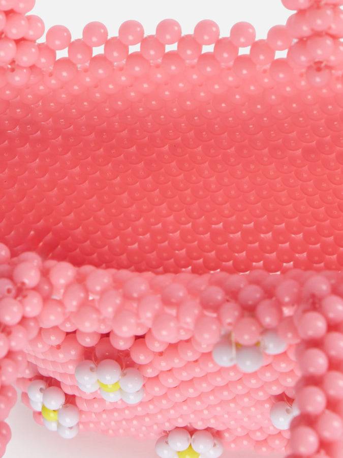 Mc2 Saint Barth Borsa piccola con perline di fiori rosa 2025