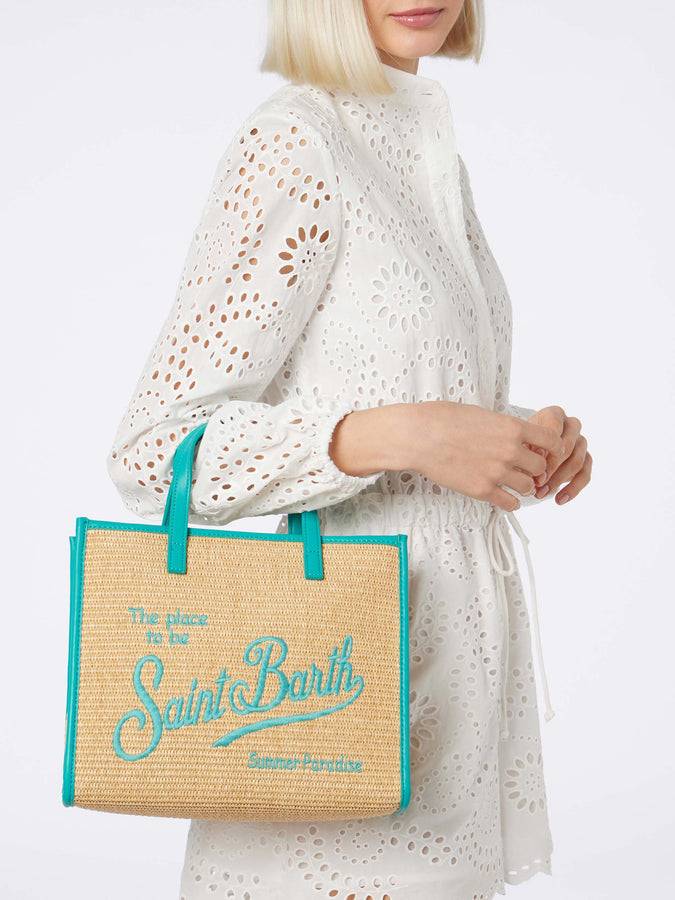 Mc2 Saint Barth Borsa Midi Vivian in paglia beige Negozi Online