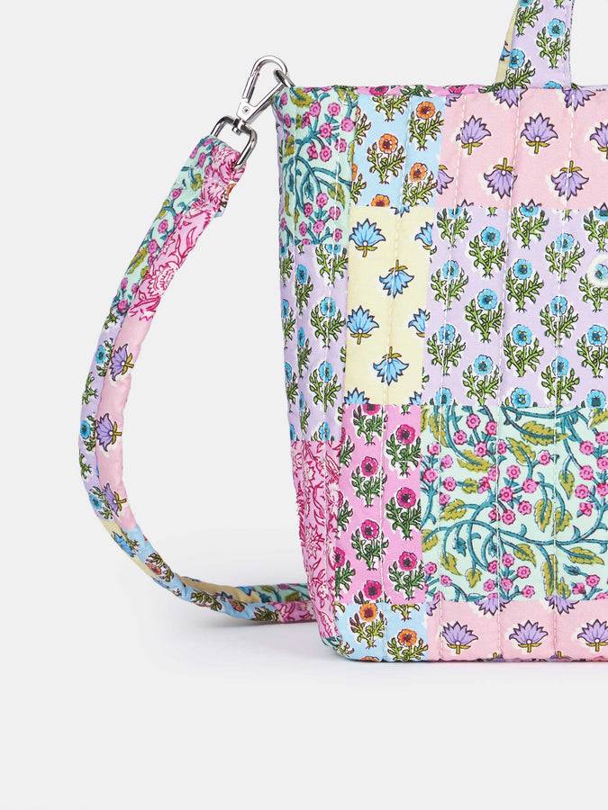 Mc2 Saint Barth Borsa Soft Tote Mid trapuntata a fiori multicolore Convenienza