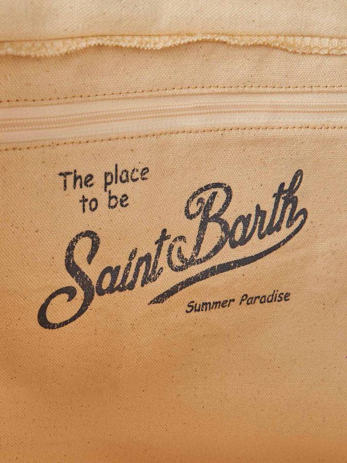 Mc2 Saint Barth Borsa a spalla Vanity in canvas bianco con stampa angeli Fiorucci | FIORUCCI SPECIAL EDITION Presa