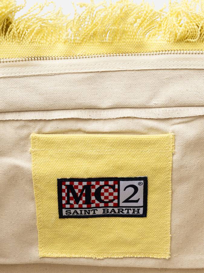 Mc2 Saint Barth Borsa tote Vanity in tela di cotone gialla Online