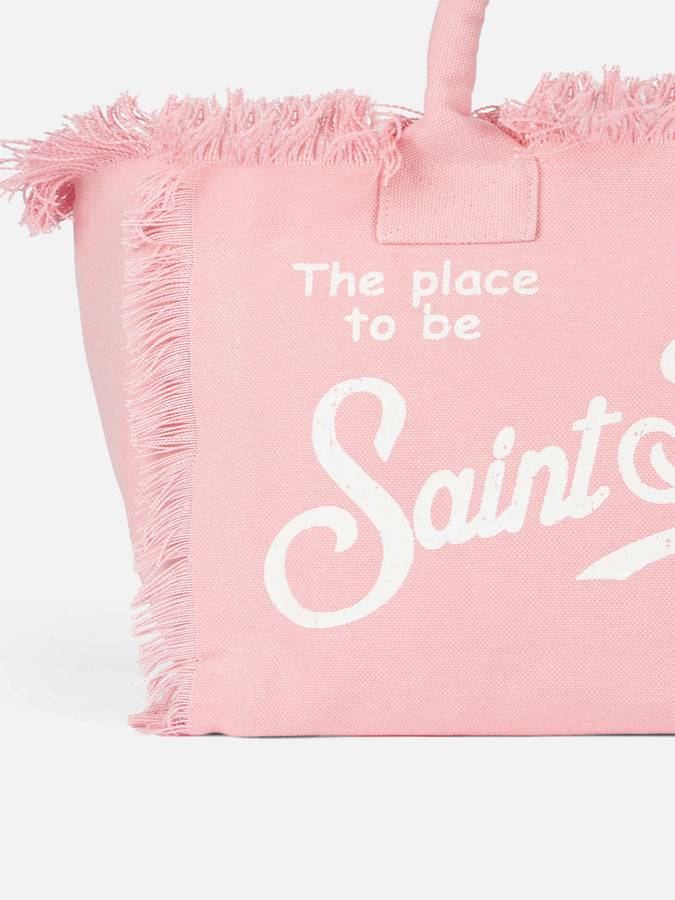 Mc2 Saint Barth Borsa tote Vanity in tela di cotone rosa Super sconto