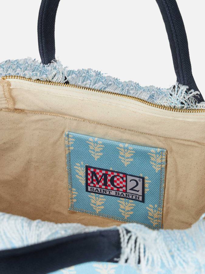 Mc2 Saint Barth Borsa tote Vanity in tela di cotone a fiori Formentera 2025