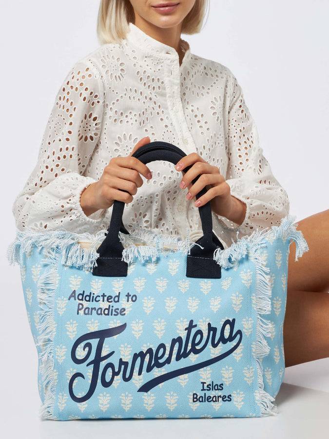 Mc2 Saint Barth Borsa tote Vanity in tela di cotone a fiori Formentera 2025
