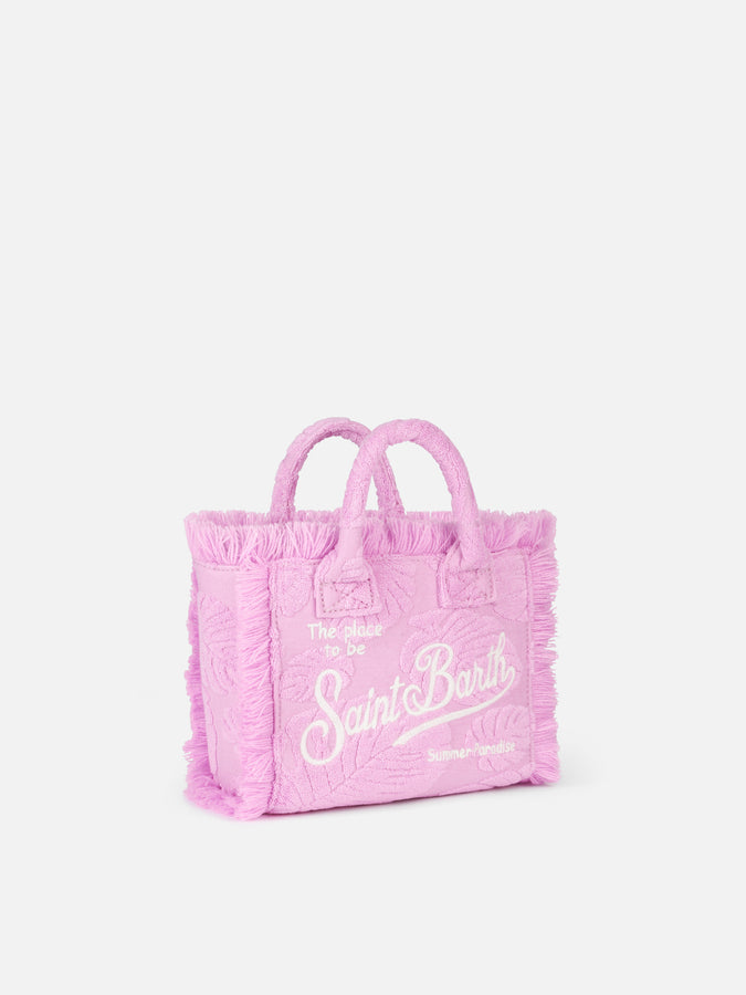Mc2 Saint Barth Borsa Mini Vanity rosa in spugna goffrata In Linea
