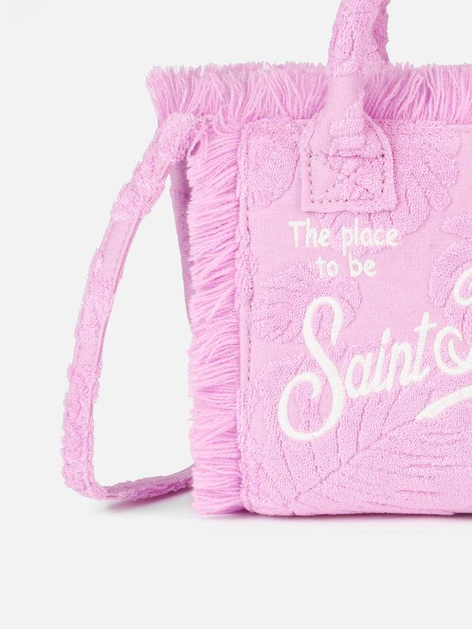Mc2 Saint Barth Borsa Mini Vanity rosa in spugna goffrata In Linea