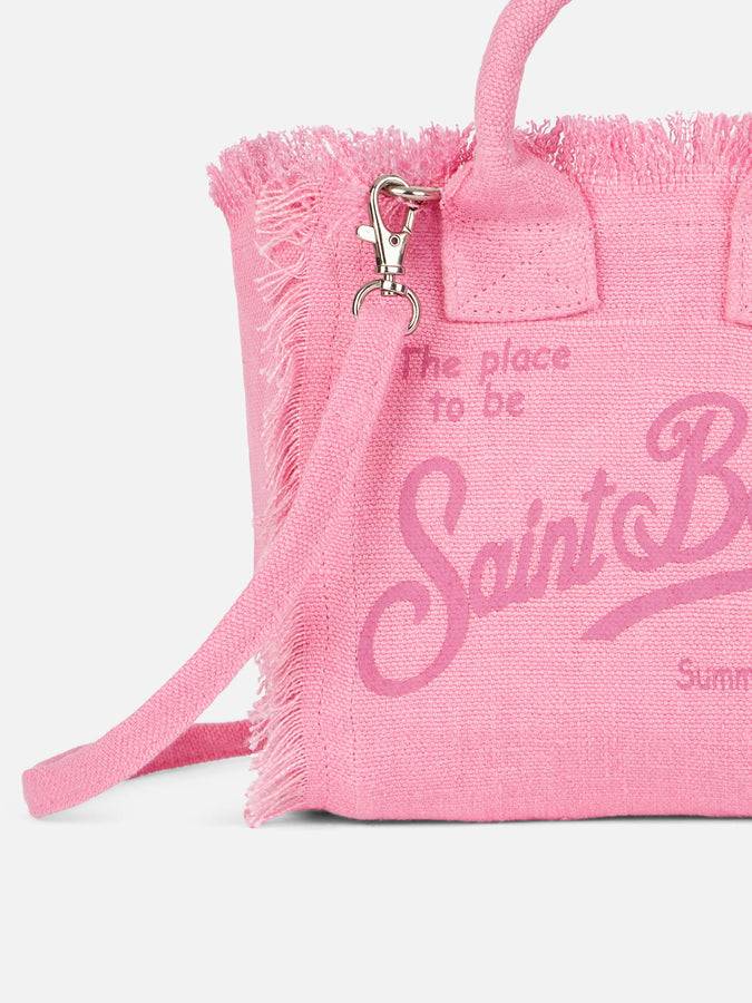 Mc2 Saint Barth Borsa in lino Mini Vanity rosa Nuovo