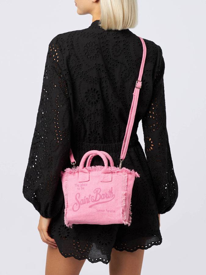 Mc2 Saint Barth Borsa in lino Mini Vanity rosa Nuovo