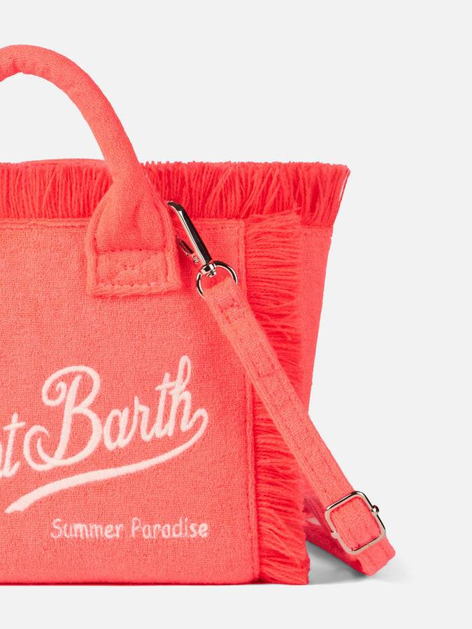 Mc2 Saint Barth Borsa a mano Mini Vanity in spugna rosa fluo Spedizione Gratuita