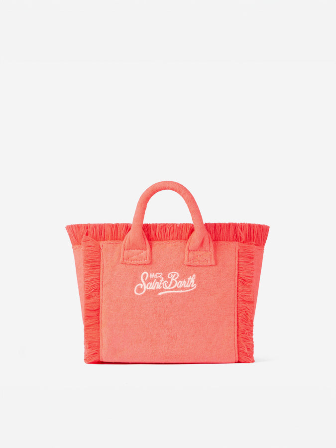 Mc2 Saint Barth Borsa a mano Mini Vanity in spugna rosa fluo Spedizione Gratuita