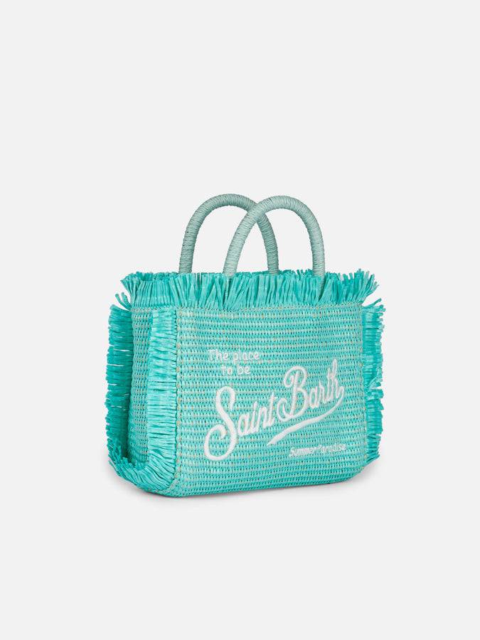 Mc2 Saint Barth Borsa Mini Vanity Straw verde acqua Negozi Online