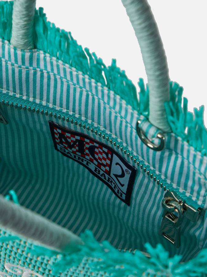 Mc2 Saint Barth Borsa Mini Vanity Straw verde acqua Negozi Online