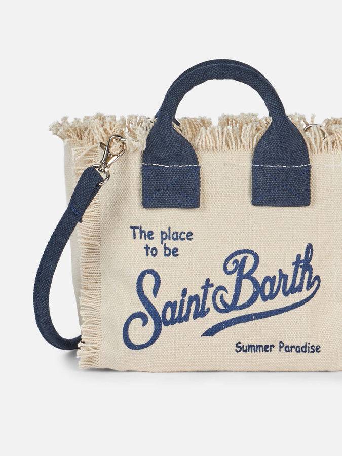 Mc2 Saint Barth Borsa Mini Vanity in tela di cotone naturale Acquista Ora