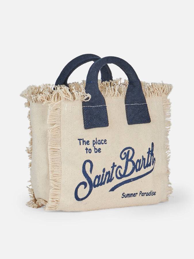 Mc2 Saint Barth Borsa Mini Vanity in tela di cotone naturale Acquista Ora