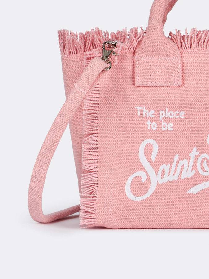 Mc2 Saint Barth Borsa Mini Vanity in tela di cotone rosa Consegna Veloce
