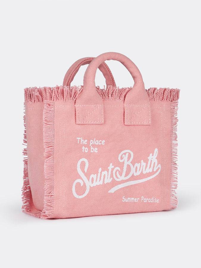 Mc2 Saint Barth Borsa Mini Vanity in tela di cotone rosa Consegna Veloce