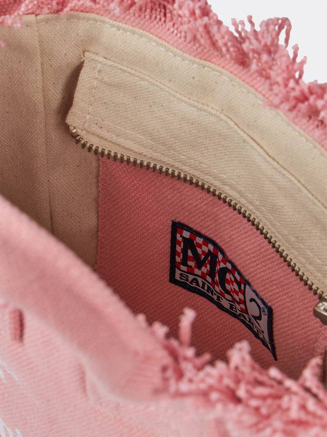 Mc2 Saint Barth Borsa Mini Vanity in tela di cotone rosa Consegna Veloce