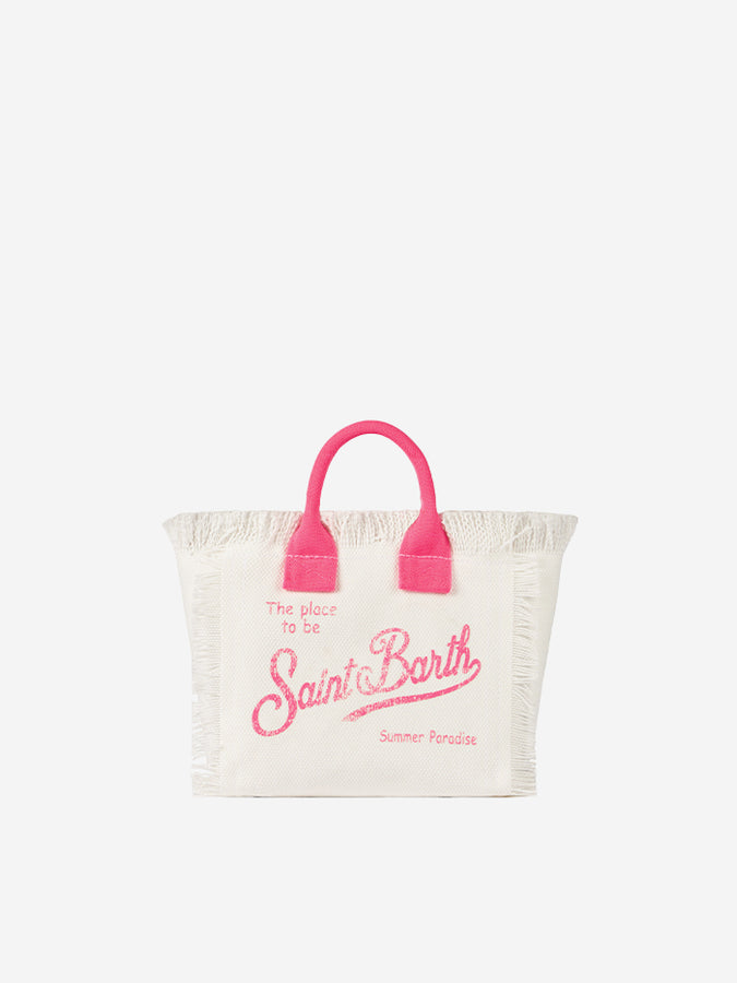 Mc2 Saint Barth Off-white cotton canvas Mini Vanity bag Sottocosto