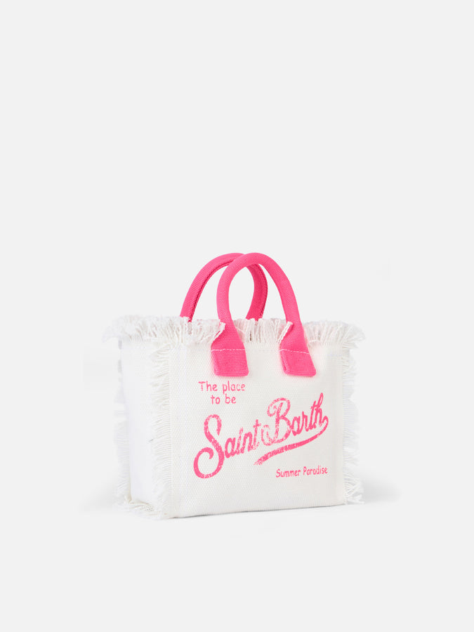 Mc2 Saint Barth Off-white cotton canvas Mini Vanity bag Sottocosto