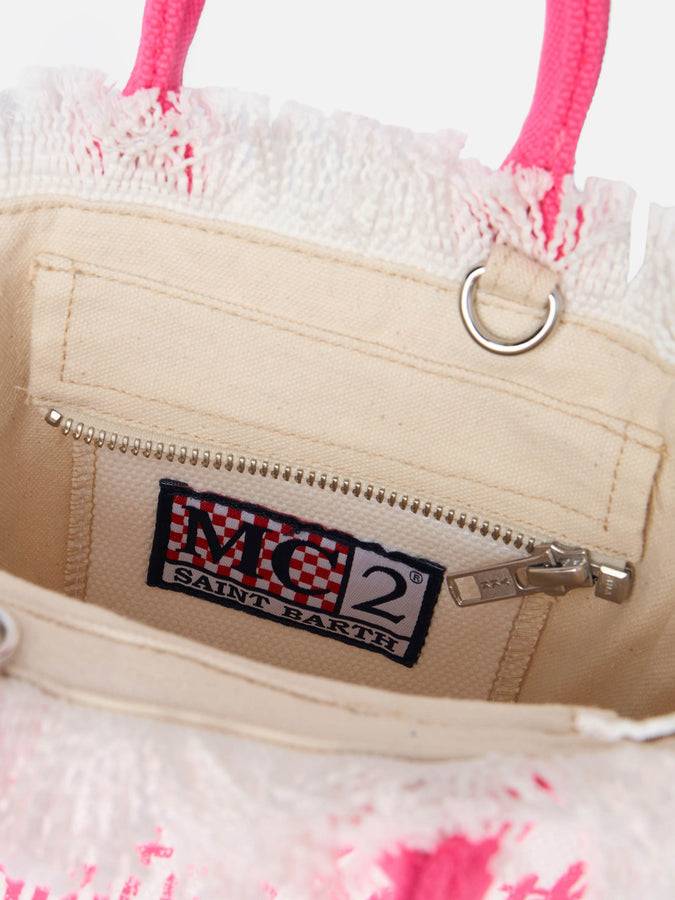 Mc2 Saint Barth Off-white cotton canvas Mini Vanity bag Sottocosto