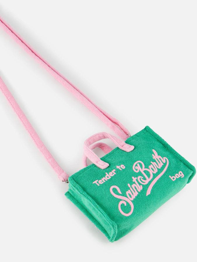 Mc2 Saint Barth Borsa per cellulare in spugna verde goffrata Offerte