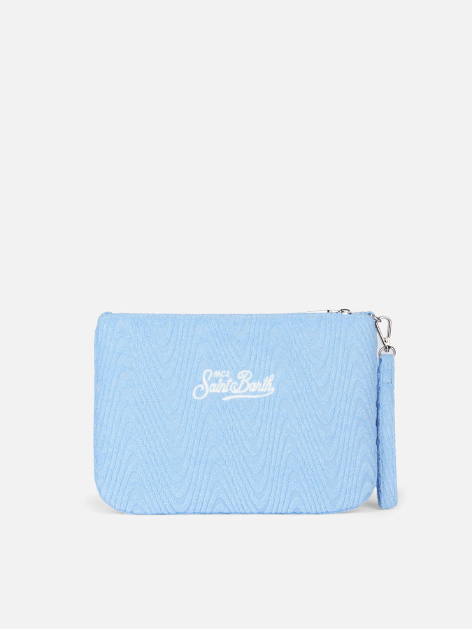 Mc2 Saint Barth Pouch Parisienne in spugna azzurra a bassorilievo I Più Venduti