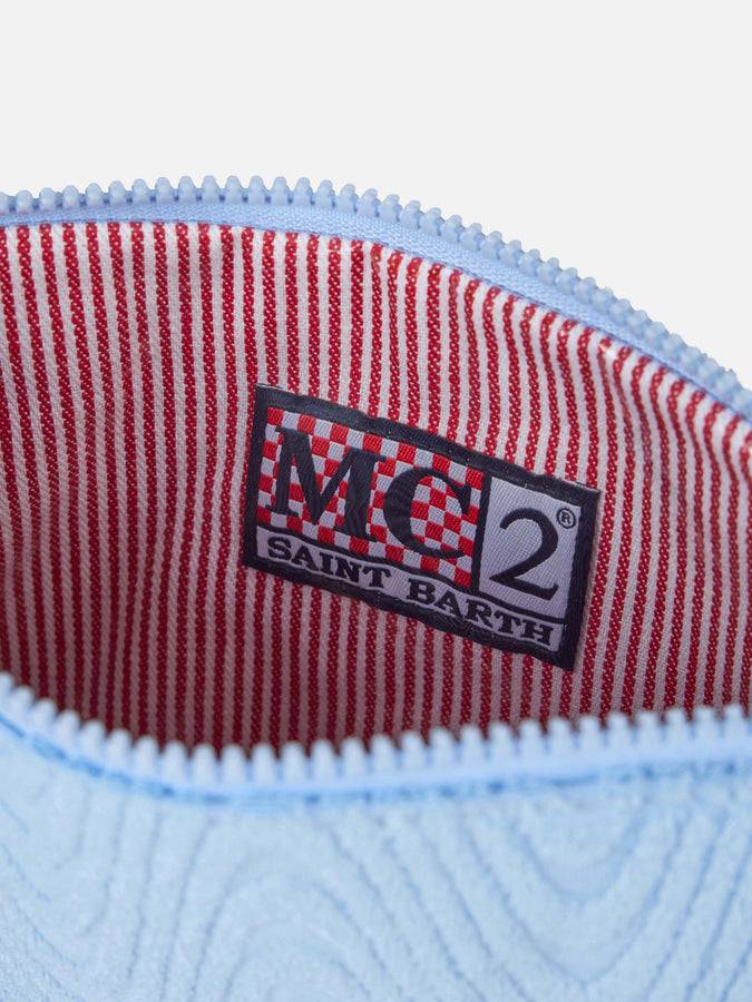 Mc2 Saint Barth Pouch Parisienne in spugna azzurra a bassorilievo I Più Venduti