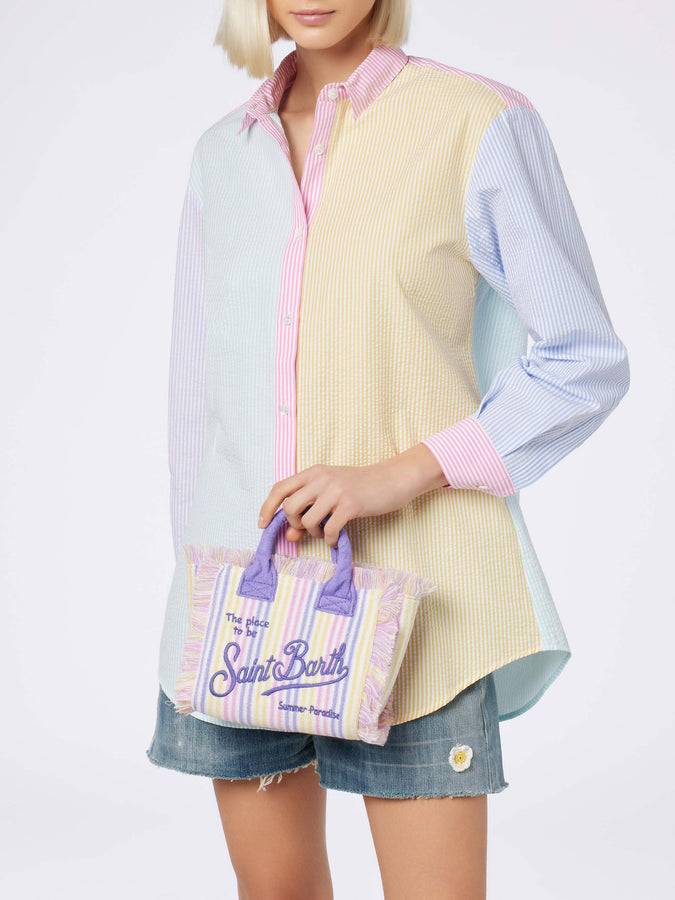 Mc2 Saint Barth Borsa Mini Vanity in spugna rigata goffrata In Saldo