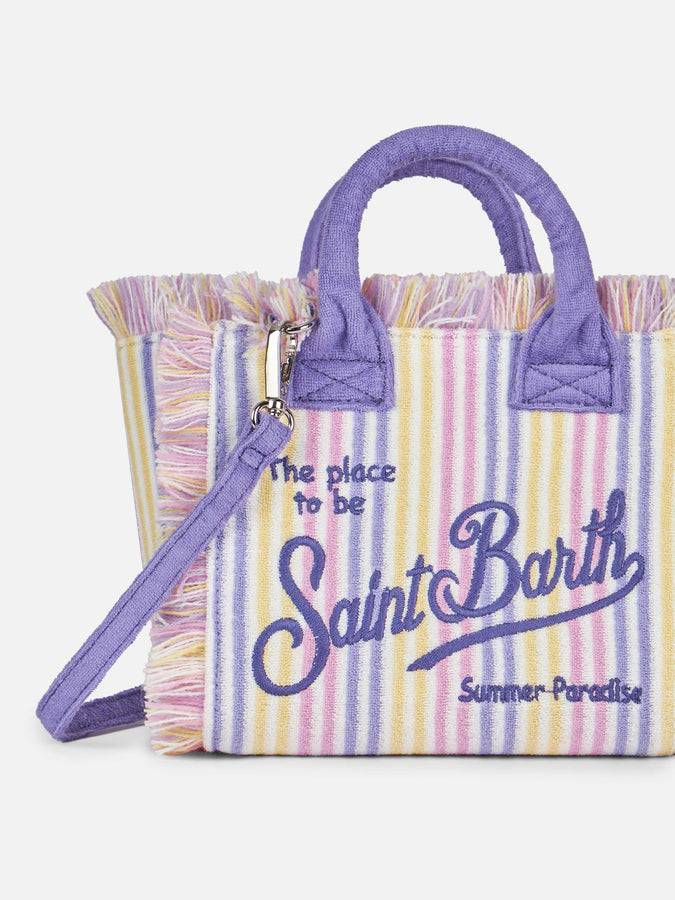 Mc2 Saint Barth Borsa Mini Vanity in spugna rigata goffrata In Saldo