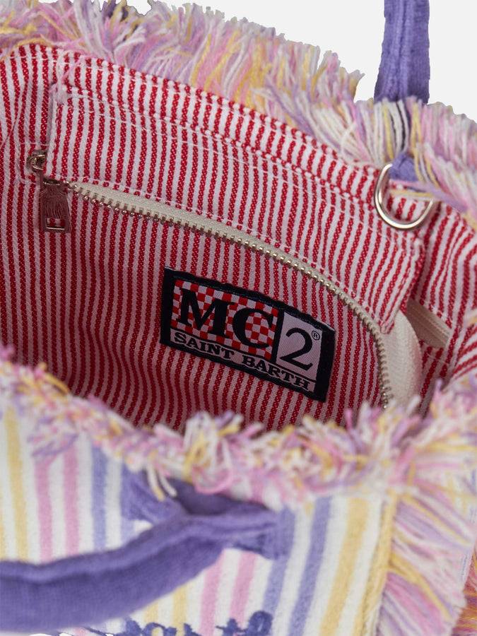 Mc2 Saint Barth Borsa Mini Vanity in spugna rigata goffrata In Saldo